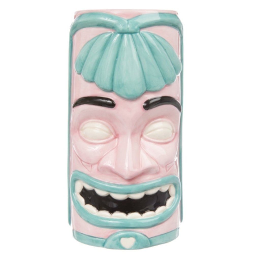 Sourpuss Blue Pink Tiki Mug Hawaiian Kitsch 1950s Vintage Inspired Retro NEW